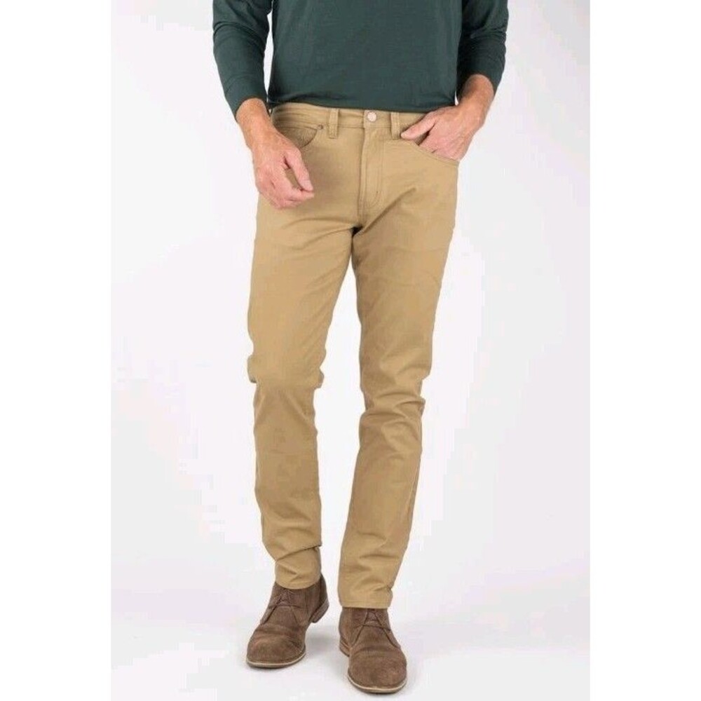 Tailor Vintage Men's Khaki Slim Chinos - Tan